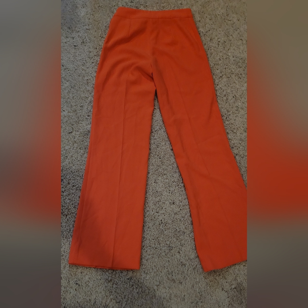 Zara Vibrant Orange Wide Leg Trousers